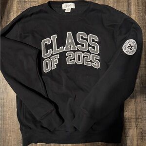 Men's Black Crewneck Sweater - Class of 2025